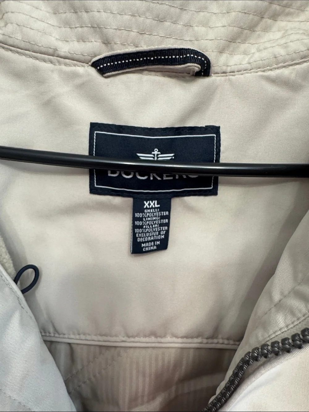 Dockers Men's Light Beige Zip Jacket